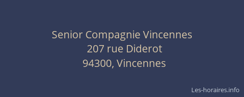 Senior Compagnie Vincennes