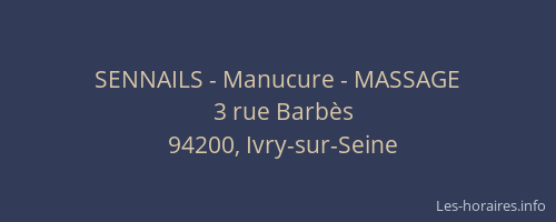 SENNAILS - Manucure - MASSAGE