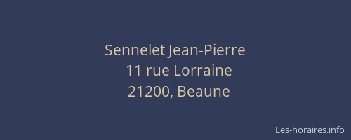 Sennelet Jean-Pierre