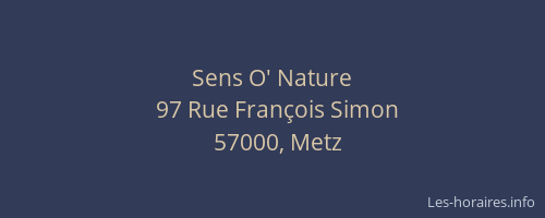 Sens O' Nature