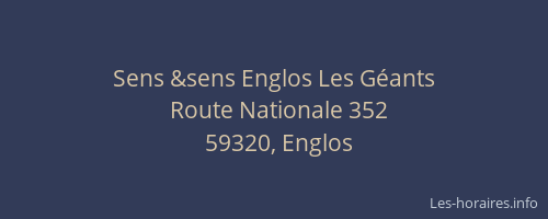 Sens &sens Englos Les Géants