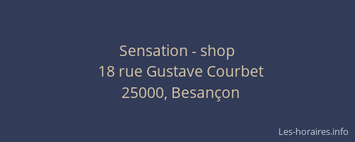 Sensation - shop