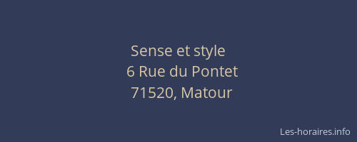 Sense et style