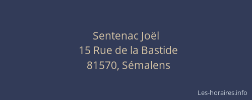 Sentenac Jo&euml;l