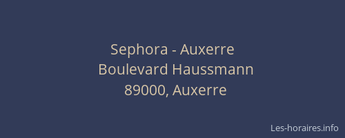 Sephora - Auxerre