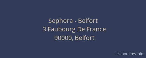 Sephora - Belfort