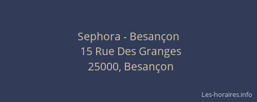 Sephora - Besançon