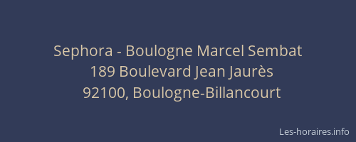 Sephora - Boulogne Marcel Sembat