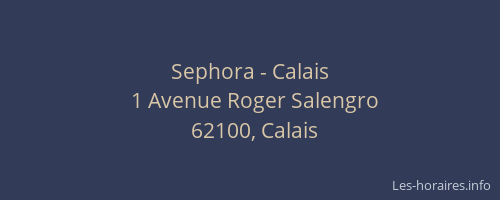 Sephora - Calais