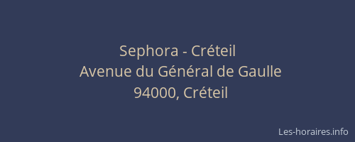 Sephora - Créteil
