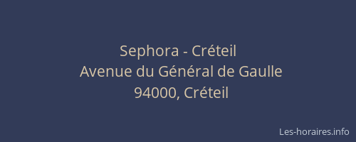 Sephora - Cr&eacute;teil