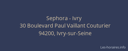 Sephora - Ivry