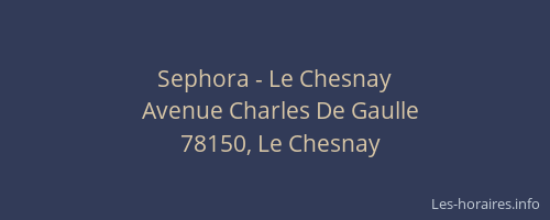 Sephora - Le Chesnay