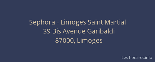 Sephora - Limoges Saint Martial