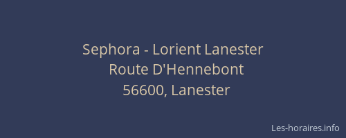 Sephora - Lorient Lanester