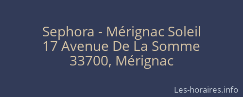 Sephora - Mérignac Soleil
