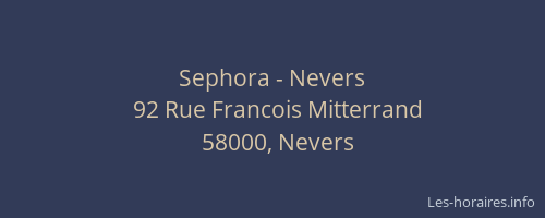 Sephora - Nevers