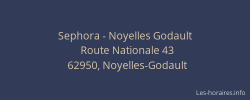 Sephora - Noyelles Godault
