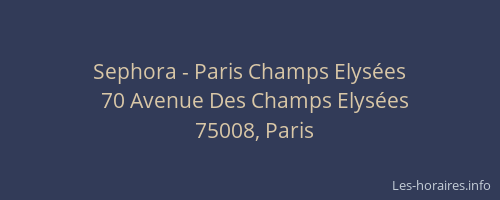 Sephora - Paris Champs Elysées