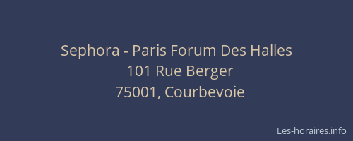Sephora - Paris Forum Des Halles