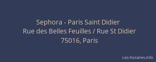 Sephora - Paris Saint Didier
