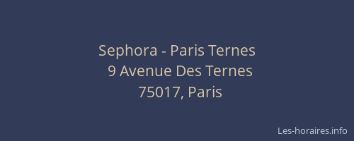 Sephora - Paris Ternes