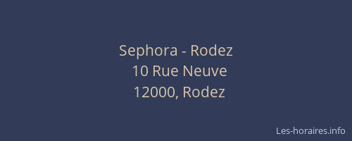 Sephora - Rodez