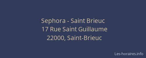 Sephora - Saint Brieuc