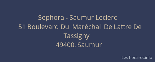 Sephora - Saumur Leclerc