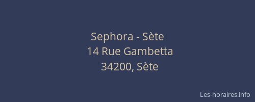 Sephora - Sète