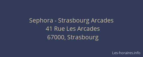 Sephora - Strasbourg Arcades