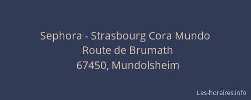 Sephora - Strasbourg Cora Mundo