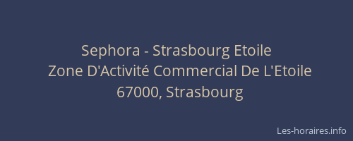 Sephora - Strasbourg Etoile