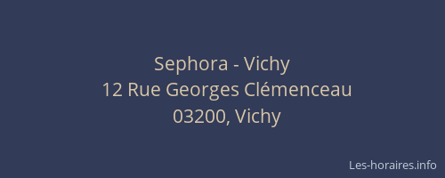 Sephora - Vichy