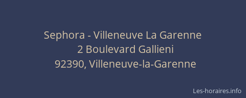 Sephora - Villeneuve La Garenne