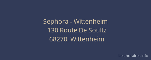 Sephora - Wittenheim