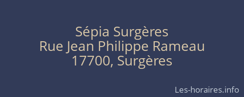 Sépia Surgères