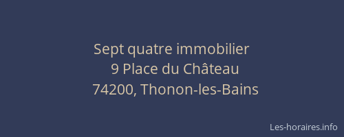 Sept quatre immobilier