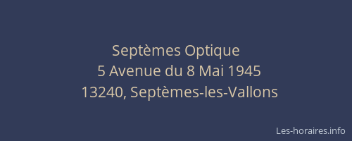 Septèmes Optique