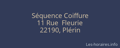 Séquence Coiffure