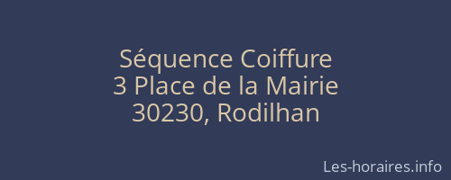 Séquence Coiffure