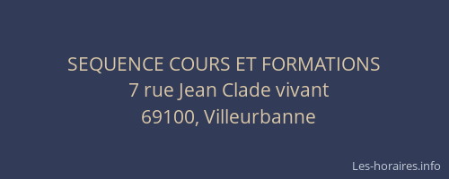 SEQUENCE COURS ET FORMATIONS