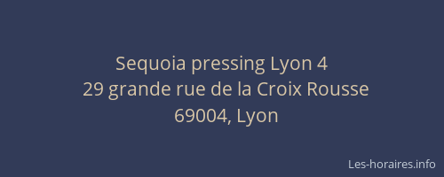 Sequoia pressing Lyon 4