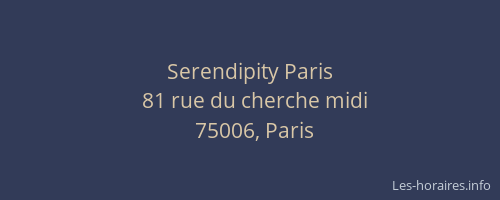 Serendipity Paris