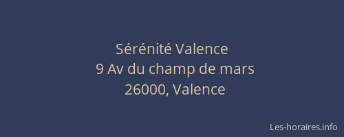 Sérénité Valence