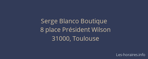 Serge Blanco Boutique