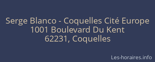 Serge Blanco - Coquelles Cité Europe