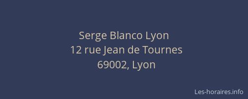 Serge Blanco Lyon