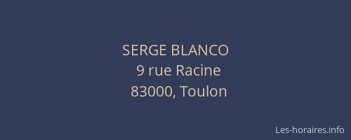 SERGE BLANCO