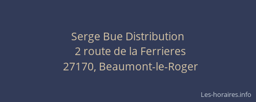 Serge Bue Distribution